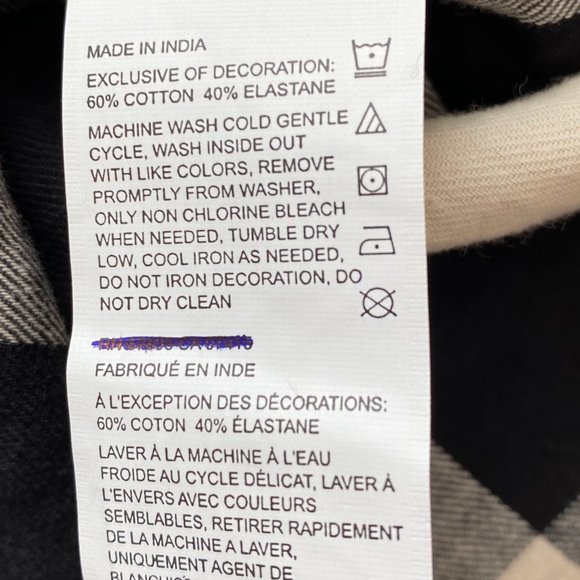 Denim & Supply NWOT Ralph Lauren Women's Long Sleeve Cotton Shirt, Black/Wh, M - Picture 9 of 9